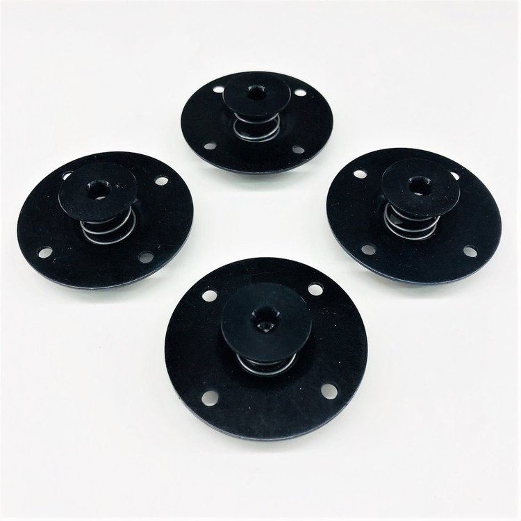 4004-550E-BRD Doubler Plate [Round Spring Eject, Black Aluminum, Hex Head, 0.550 in. Grip, Set of 4]
