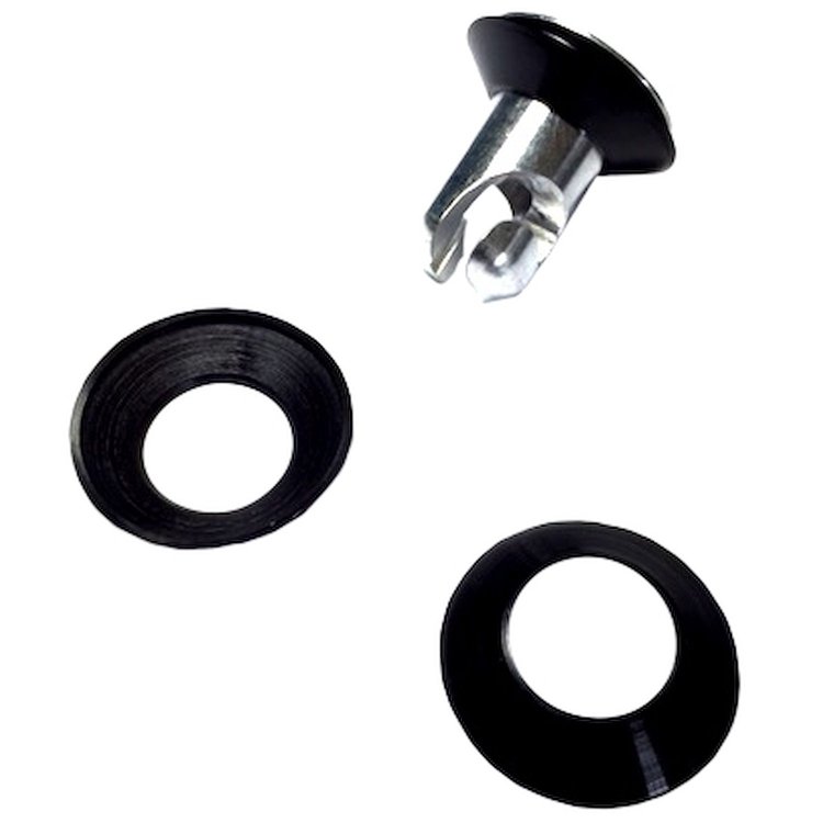 4010-400F-B Quarter Turn Quick Fastener [Hex, Flat, Black, 0.400 in. Diameter X 0.400 in. Grip, Set of 10]