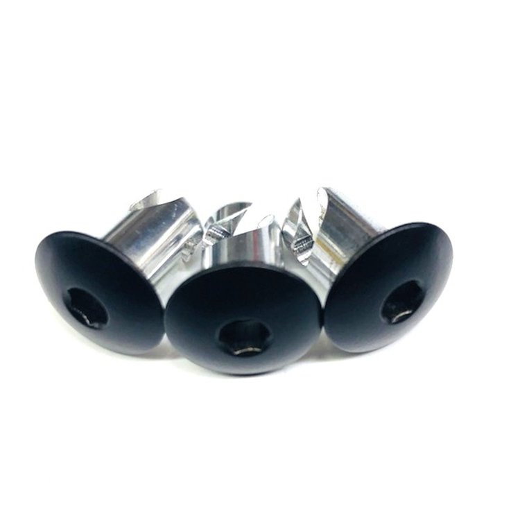 4010-450D-B Quarter Turn Quick Fastener [Hex, Dome, Black, 0.400 in. Diameter X 0.450 in. Grip, Set of 10]