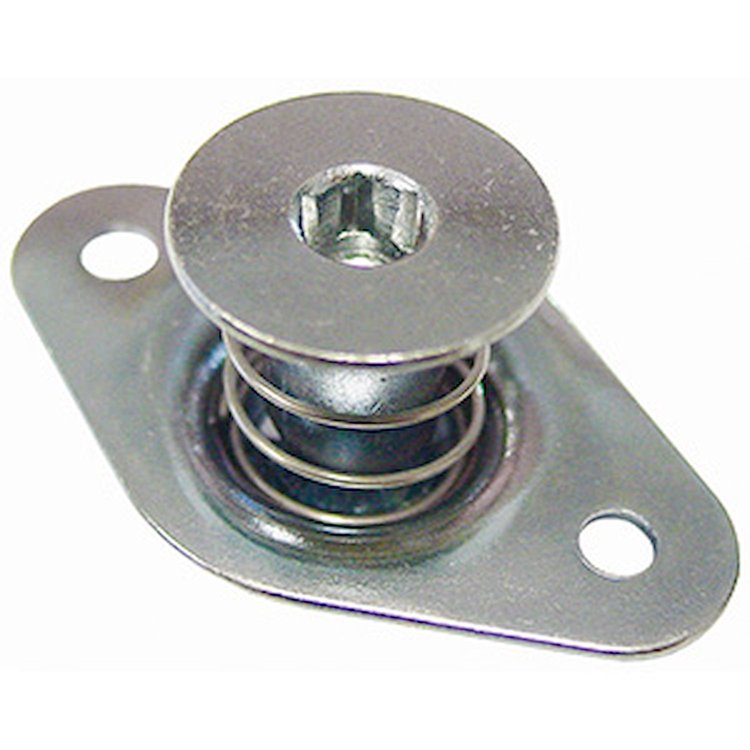 Self-Ejecting Quarter-Turn DZUS Button Fasteners - Hex Head, Cadium Plated Steel