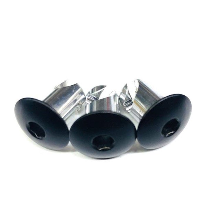 4010-650D-B Quarter Turn Quick Fastener [Hex, Dome, Black, 0.400 in. Diameter X 0.650 in. Grip, Set of 10]