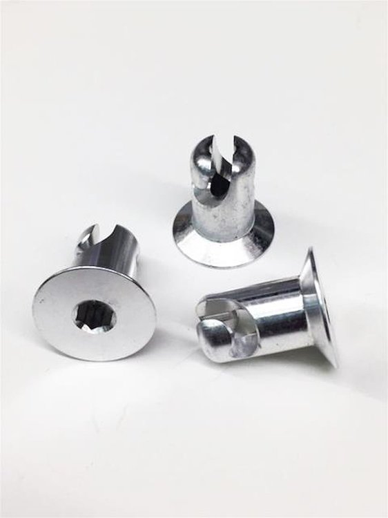 4010-650F Quarter Turn Quick Fastener [Hex, Flat, Aluminum, 0.400 in. Diameter X 0.650 in. Grip, Set of 10]