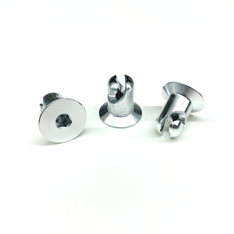 4050-700F Quarter Turn Quick Fastener [Hex, Flat, Aluminum, 0.400 in. Diameter X 0.650 in. Grip, Set of 50]