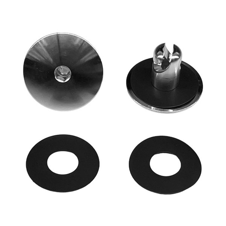 4105-025B Quarter Turn Fastener Washers [Flat Oversized, Black, Set of 25]
