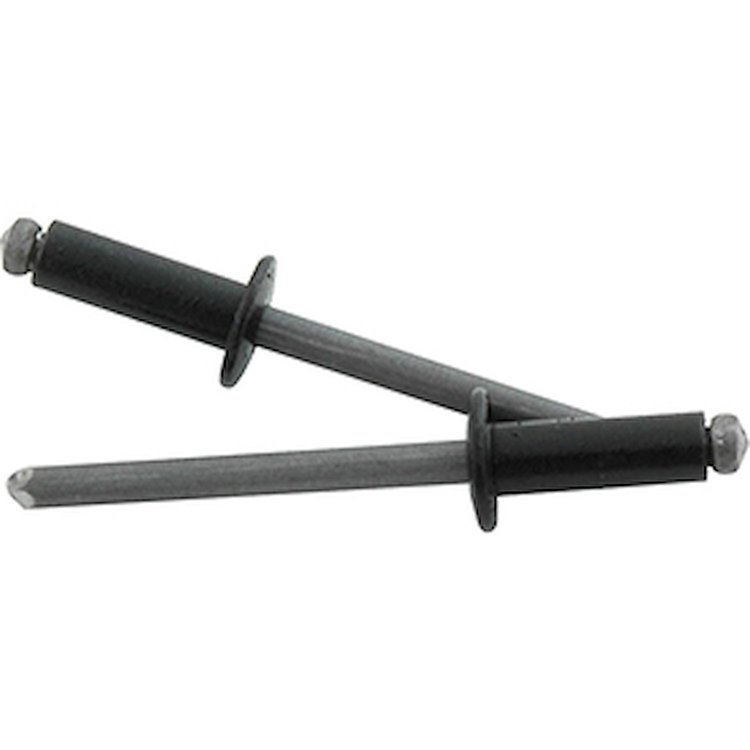 4155-500B Pop Rivets [1/8 in. Diameter X 0.125 in.-0.187 in. Grip, With 0.250 in. Diameter Head, Black, Set of 500]