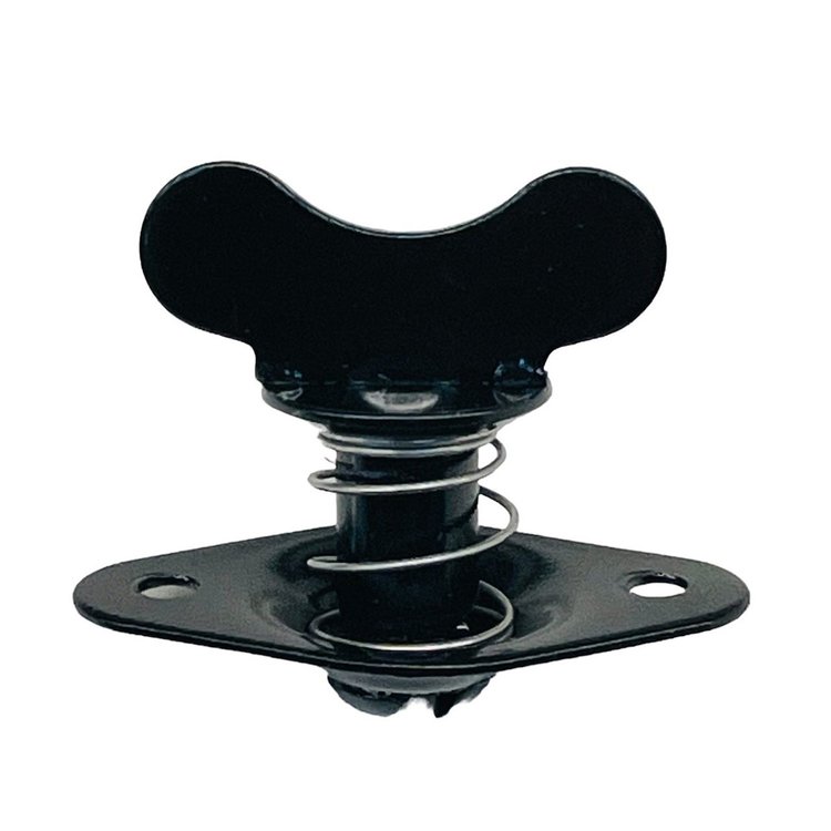 4201-600E-WB Quarter Turn Self Eject Fastener [Butterfly Winged Head, Steel, Black, 5/16 in. Diameter X 0.600 in. Grip]