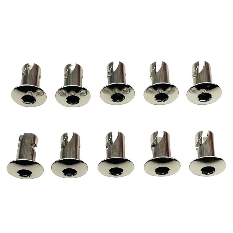 4210-450D-P Quarter Turn Quick Fastener [Hex, Dome, Polished, .308 Diameter X 0.450 in. Grip, Set of 10]