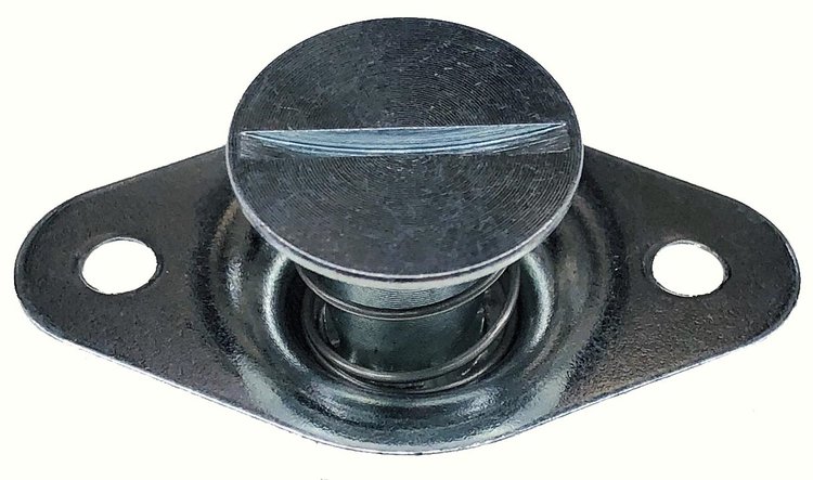 Self-Ejecting Quarter-Turn DZUS Button Fasteners Slotted Head, 5/16 in. Diameter x .600 in. Grip - Cadmium-Plated Steel Finish