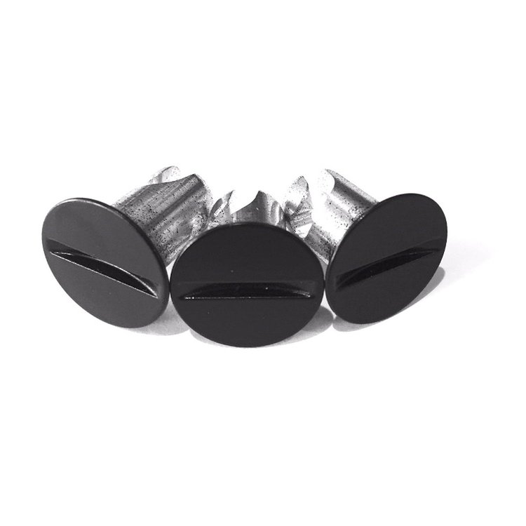 4410-450F-B Quarter Turn Quick Fastener [Slotted, Flat, Black, 0.400 in. Diameter X 0.450 in. Grip, Set of 10]