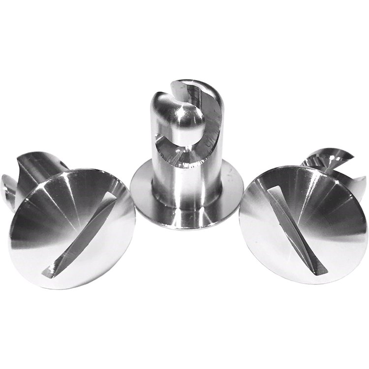 4410-650D Quarter Turn Quick Fastener [Slotted, Dome, Aluminum, 0.400 in. Diameter X 0.650 in. Grip, Set of 10]