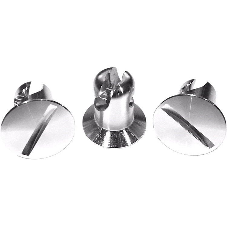 4410-650F Quarter Turn Quick Fastener [Slotted, Flat, Aluminum, 0.400 in. Diameter X 0.650 in. Grip, Set of 10]