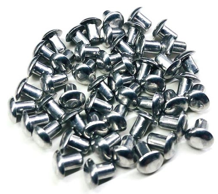 Aluminum Solid Smash Rivets 1/8 in. Diameter, 3/16 in. Length - Natural