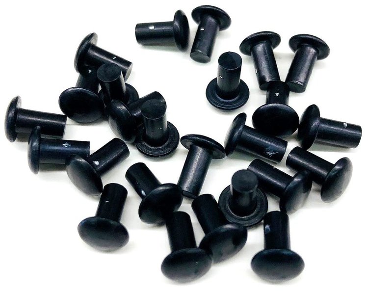 Aluminum Solid Smash Rivets 1/8 in. Diameter, 1/4 in. Length - Black