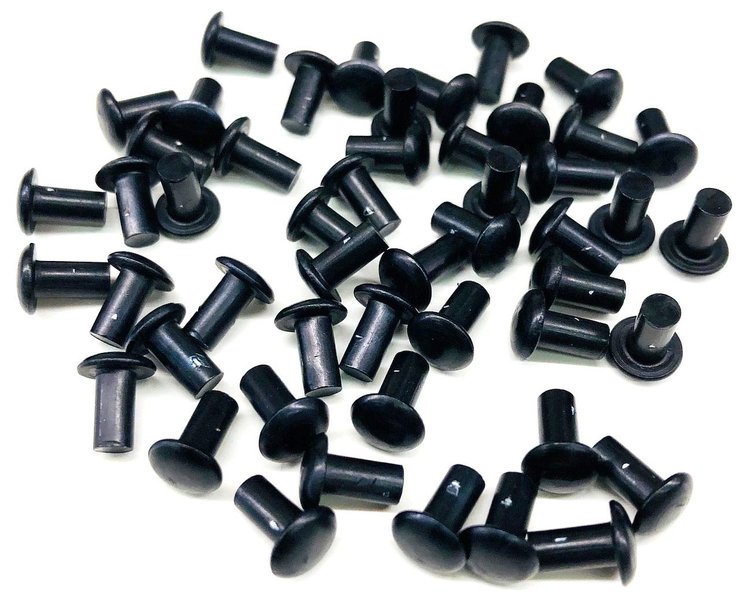 Aluminum Solid Smash Rivets 1/8 in. Diameter, 1/4 in. Length - Black