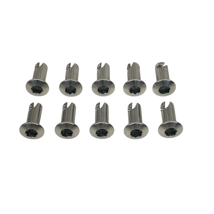 4610-450D Quarter Turn Quick Fastener [Hex, Dome, Aluminum, 0.250 in. Diameter X 0.450 in. Grip, Set of 10]