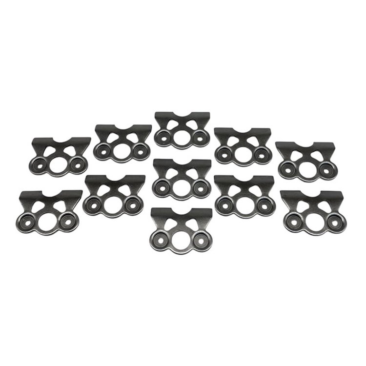 4710-8042 Quarter Turn Fastener Plate [Steel, 3/4 in., #4, Set of 10]