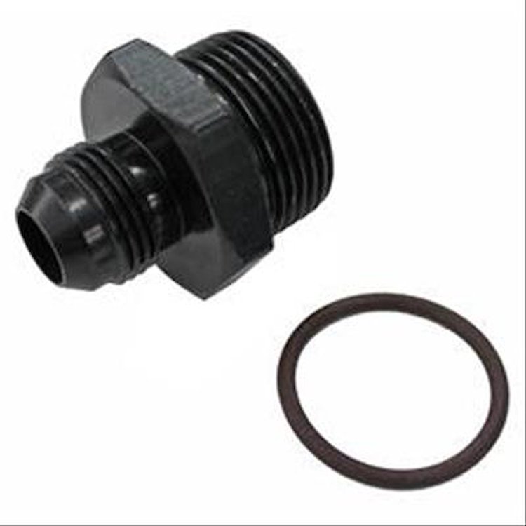 Radius Fitting -08 AN x -16 O-Ring - Black