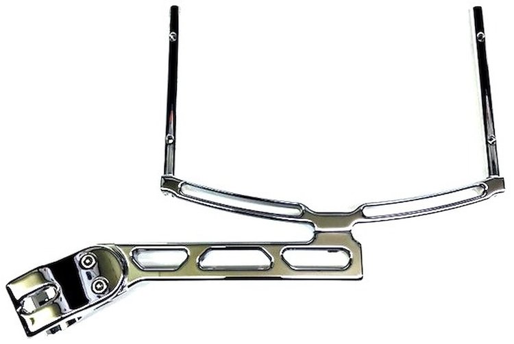 Clamp-On Roll Bar Dial Board Bracket Fits 1.625" Roll Bars Chrome