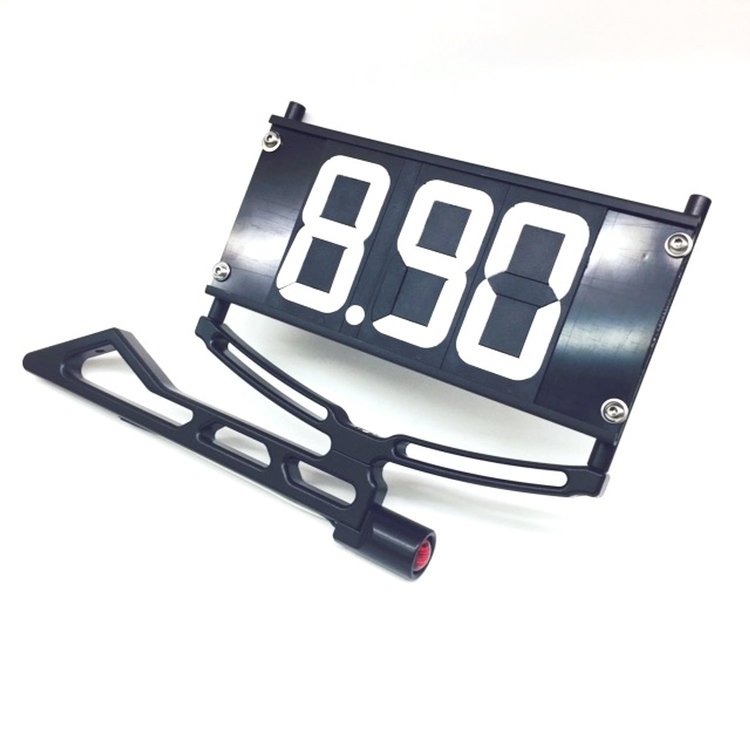 6111-001B-ORG Dial Board Bracket [With Tail Light & Flip-A-Dial, Black, Orange Lite]