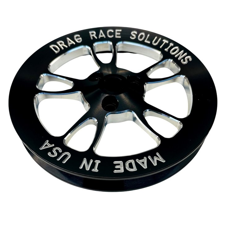 6600-FTBM Full Throttle Vacuum Pump Pulley [V-Belt, Bolt-On, Aluminum, 5 in. Diameter, Black Machined]