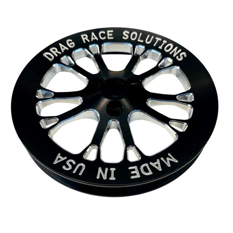 6600-VSBM V-Series Vacuum Pump Pulley [V-Belt, Bolt-On, Aluminum, 5 in. Diameter, Black Machined]