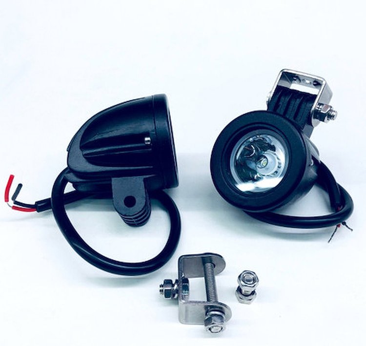 LED Dragster Headlights Black Aluminum - Pair
