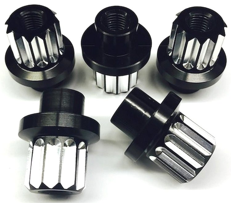 7205-500M 12-Point Billet Aluminum Lug Nuts