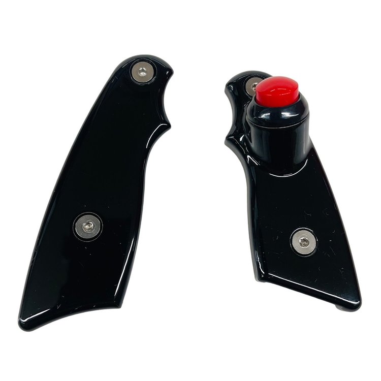 8000-03GB-RED Titan Ultra PG2 Shifter Line Lock Grips [With Button, Semi-Gloss Black, Red Button]