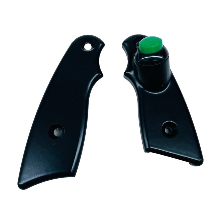 8000-03MB-GRN Titan Ultra PG2 Shifter Line Lock Grips [With Button, Matte Black, Green Button]