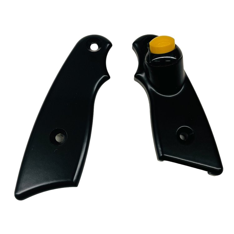 8000-03MB-YEL Titan Ultra PG2 Shifter Line Lock Grips [With Button, Matte Black, Yellow Button]