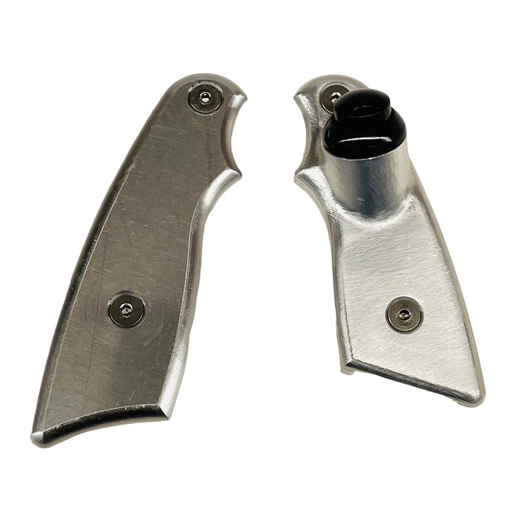 8000-03RW-BLK Titan Ultra PG2 Shifter Line Lock Grips [With Button, Billet Raw, Black Button]