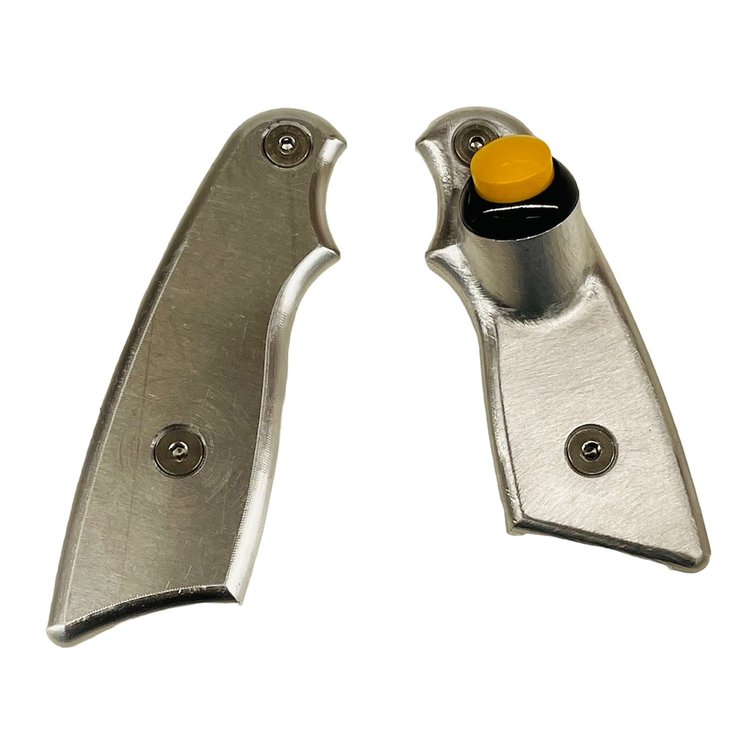 8000-03RW-YEL Titan Ultra PG2 Shifter Line Lock Grips [With Button, Raw, Yellow Button]
