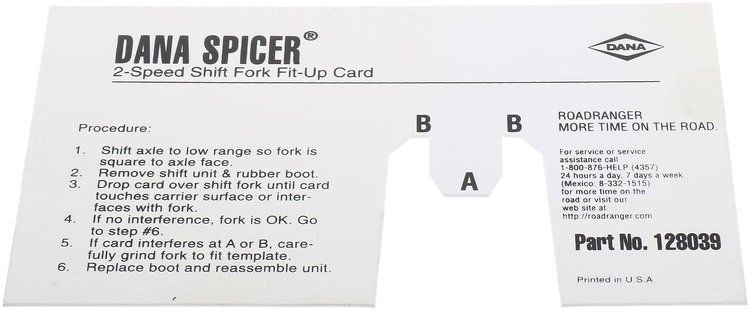 FITUP PLATE SHIFT FORK
