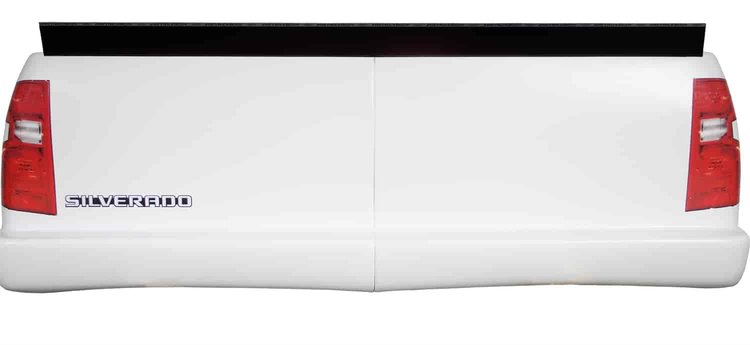 High Impact Molded Plastic Short Track Truck Rear Bumper Cover - Black