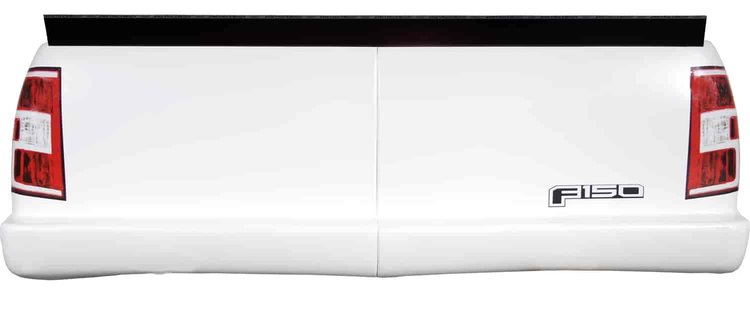 High Impact Molded Plastic Short Track Truck Rear Bumper Cover - White