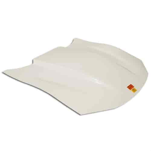 Hand-Laid Composite Hood w/ 2 1/2 in. Scoop - Black