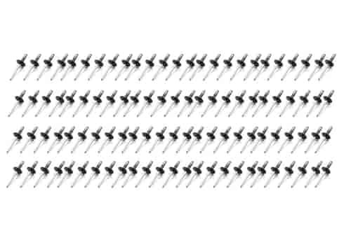 Large Head Rivets 3/16" Black 100pc