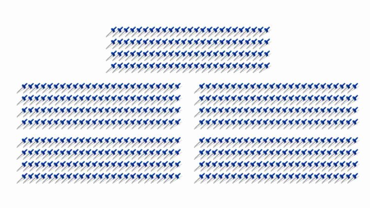 Large Head Rivets 3/16" Blue 500pc