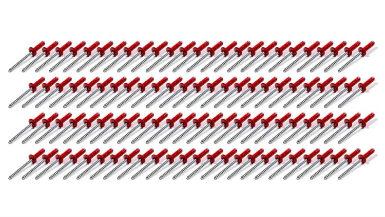 Small Head Rivets 3/16" Red 100pc