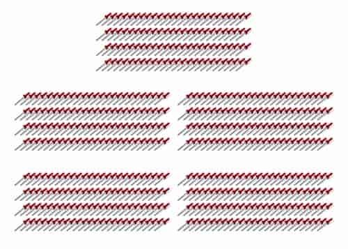 Small Head Rivets 3/16" Red 500pc