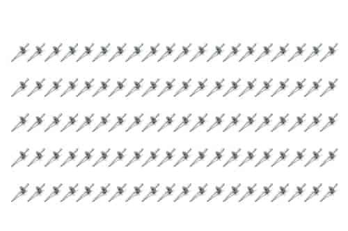 Large Head Rivets 3/16" White 100pc