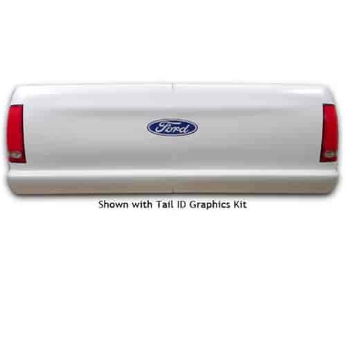 High Impact Molded Plastic F-150 Rear Bumper Cover - White