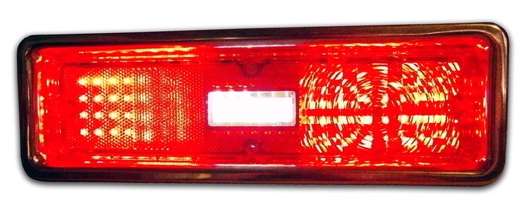 4-Panel Sequential LED Taillight Kit for 1970-1972 Chevrolet Nova [Red LED w/ White LED Reverse]