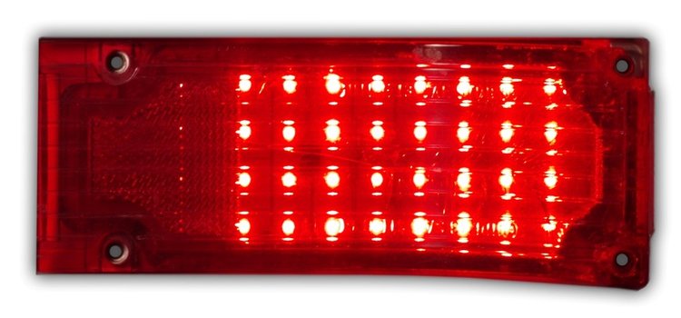 2-Panel Sequential LED Taillight Kit for 1966 Chevrolet Chevelle [Red LED]