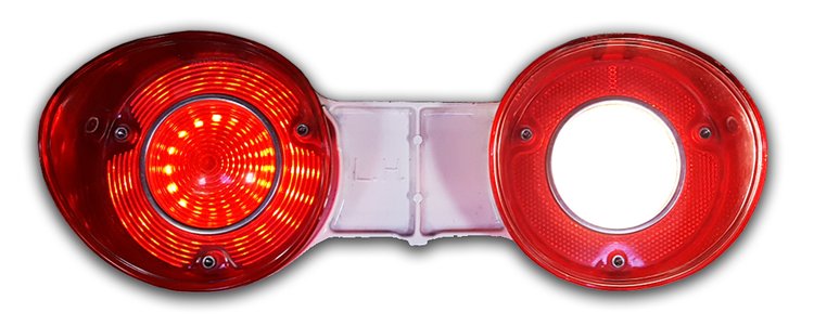4-Panel Sequential LED Taillight Kit for 1971-1972 Chevrolet Chevelle [Red LED w/ White LED Reverse]