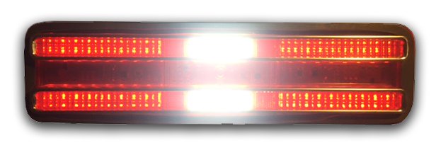 6-Panel Sequential LED Taillight Kit for 1967-1968 Pontiac Firebird [Red LED w/ White LED Reverse]