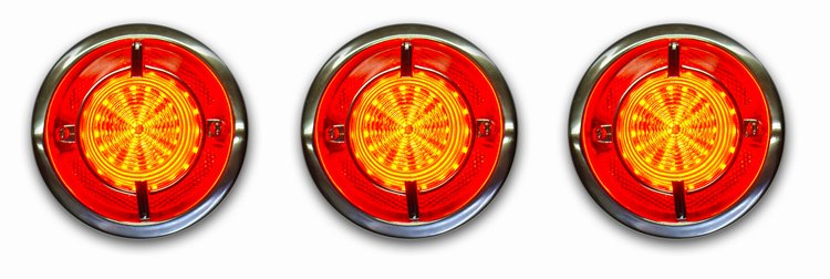 6-Panel Sequential LED Taillight Kit for 1962 Chevrolet Impala [Red LED w/ Reverse Deleted]