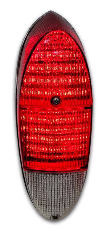 2-Panel Sequential LED Taillight Kit for 1970-1971 Volkswagen Karmann Ghia [Red LED w/ Red Lens]
