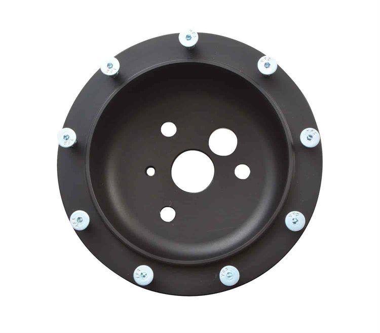 3 to 9-Bolt, 3" Width Base Hub Adaptor (for aftermarket "old school" style columns) black anodized