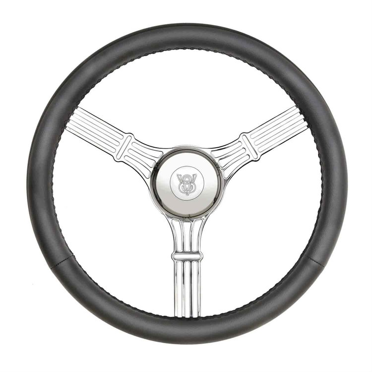 GT3 Retro Gasser Leather Grip Steering Wheel